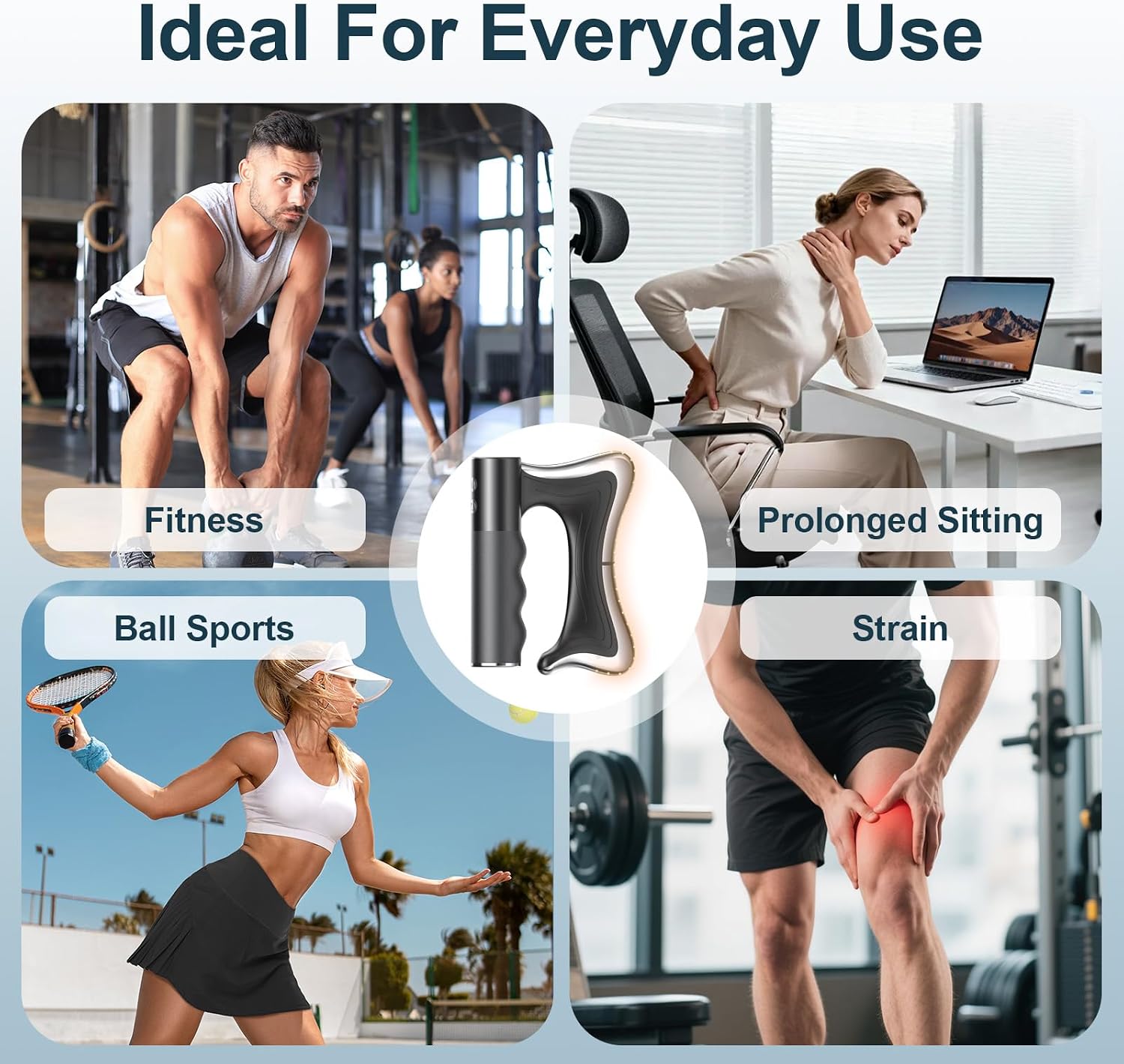 Deep Muscle Reach with 3-Level Adjustable Vibration